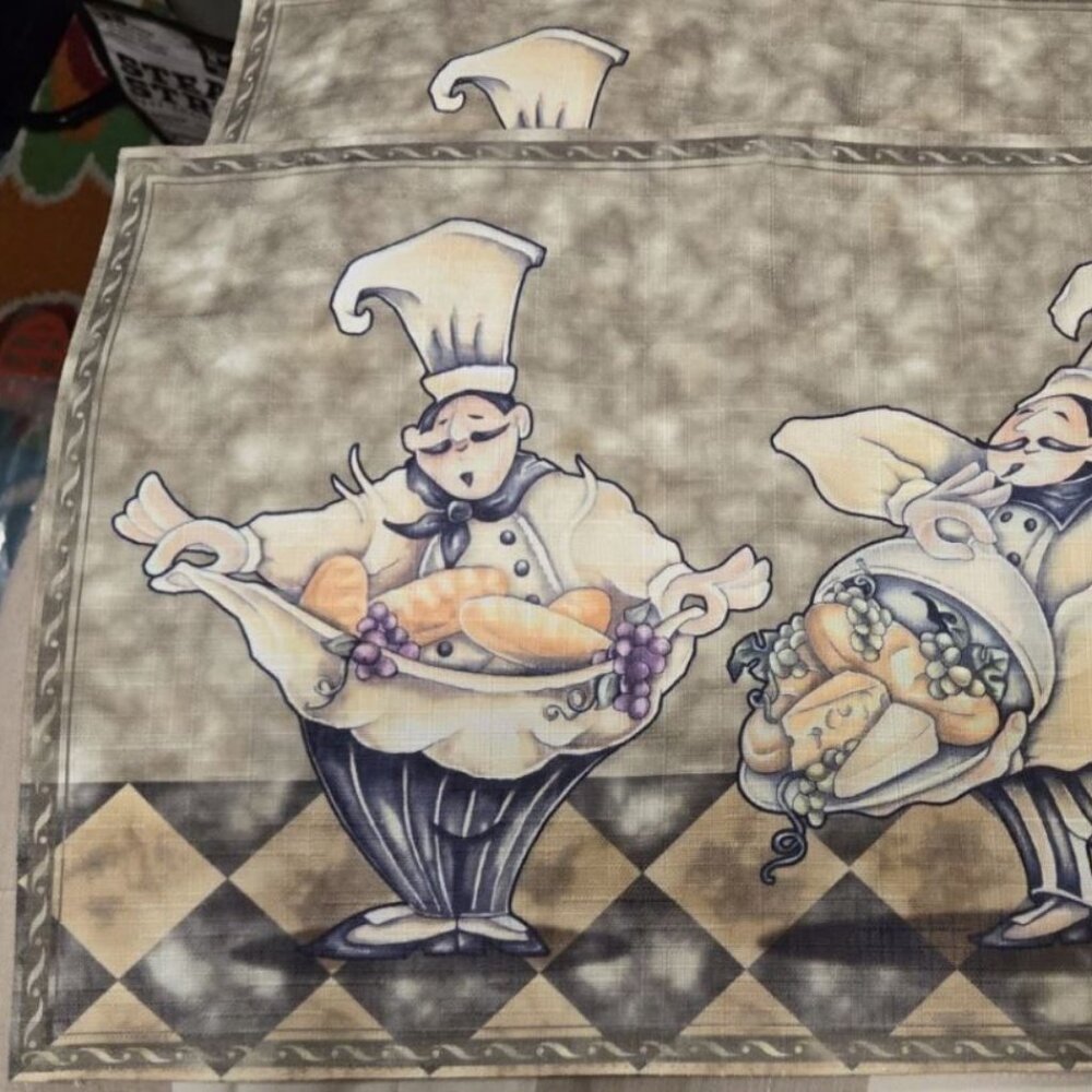lot of 2 Sonoma Chef pattern Placemats